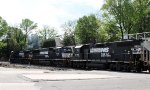 NS 9158, 6765, and 5145 lead train 351 across Fairview Road